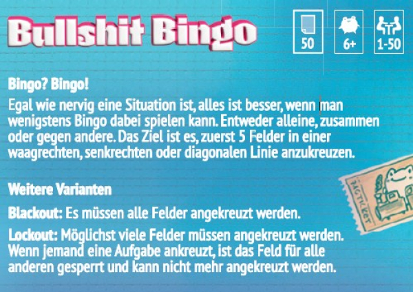 Bullshit Bingo – Bahn - Vorbestellung